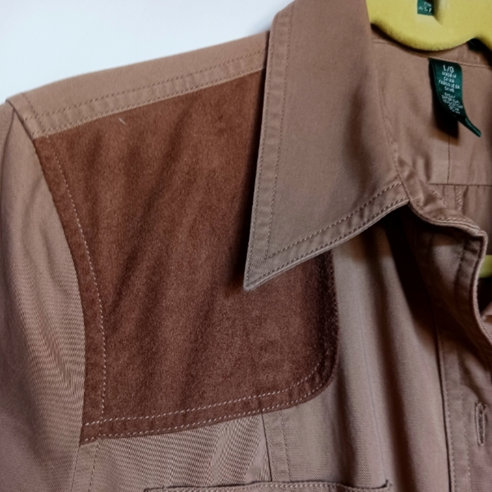 Ralph Lauren Tan Button Front Shirtdress